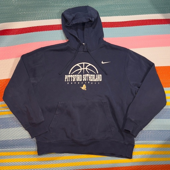 Nike Pittsford Sutherland Navy Blue Pullover Hoodie Sweater Men’s Size Large - Picture 1 of 3